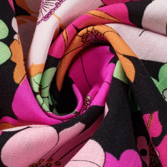 🌹 Rose Red Bubble Sleeve Lace Trim Floral Mixed Print Blouse - Picture 9 of 14